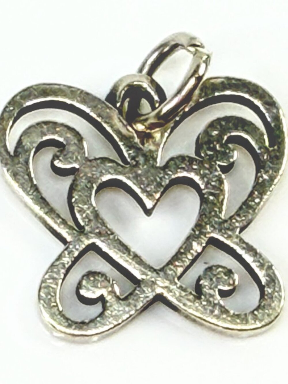 James Avery Sterling Silver large Open Butterfly Heart Love Nature Charm JR2148
